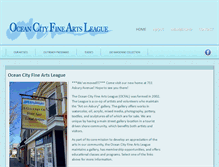 Tablet Screenshot of oceancityfineartsleague.org